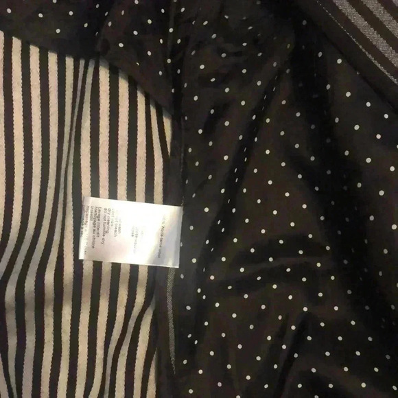 Akris Punto casual work black grey pin striped open long sleeve blazer jacket S - Picture 3 of 4